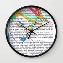 Rainbow Hair Wall Clock