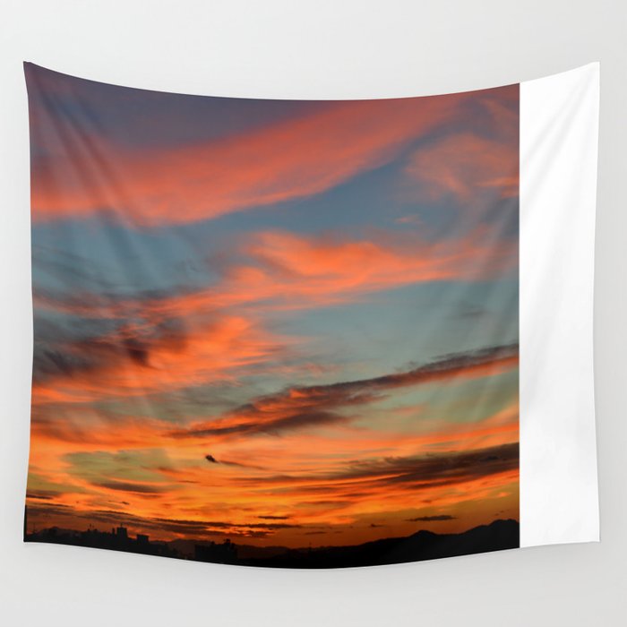 The sky is on fire Wall Tapestry