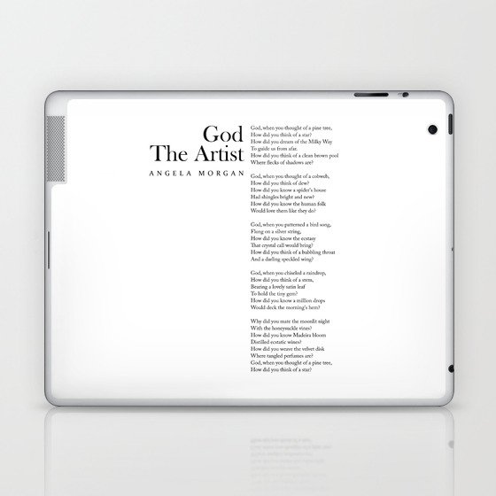 God The Artist - Angela Morgan Poem - Literature - Typography Print 1 Laptop & iPad Skin