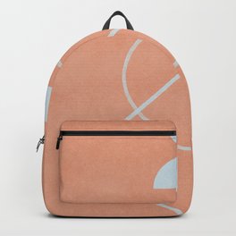 Line art meets icons Backpack | Terracotta, Softart, Minimal, Minimalistic, Lightblue, Lineart, Simpleline, Texturenoise, Trendy, Abstract 