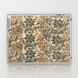 Distressed Antique Italian Floral Silk Laptop Skin