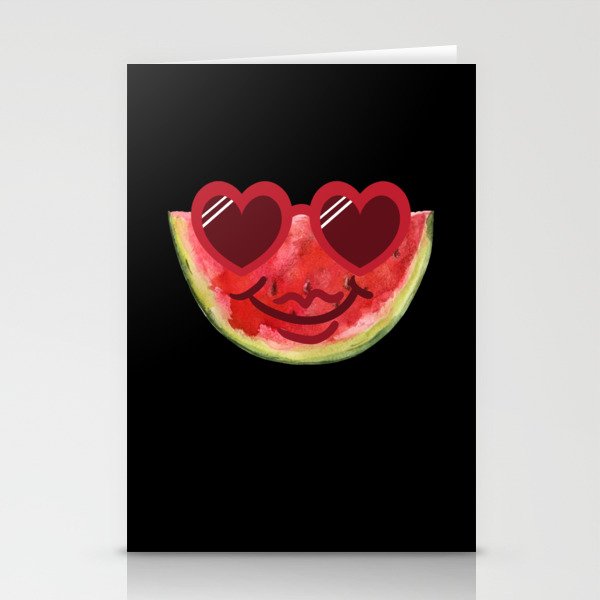 Watermelon Heart Melons Kids Stationery Cards