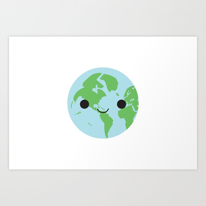 Happy Earth Art Print