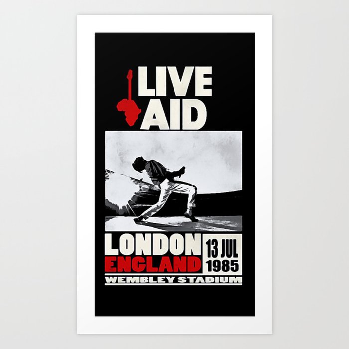 Live Aid 1985 Vintage Concert Festival Gig Advertising Music Poster Art Print