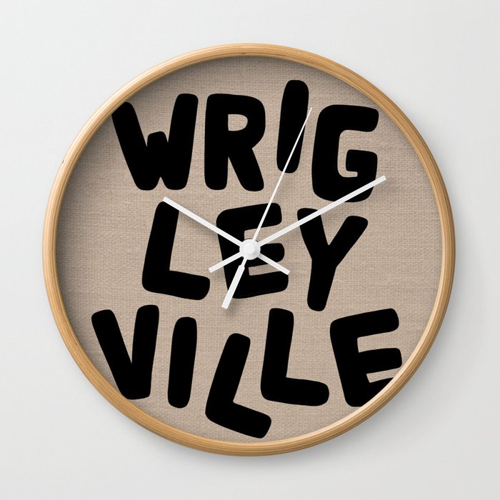 Wrigleyville Linen Brown Wall Clock