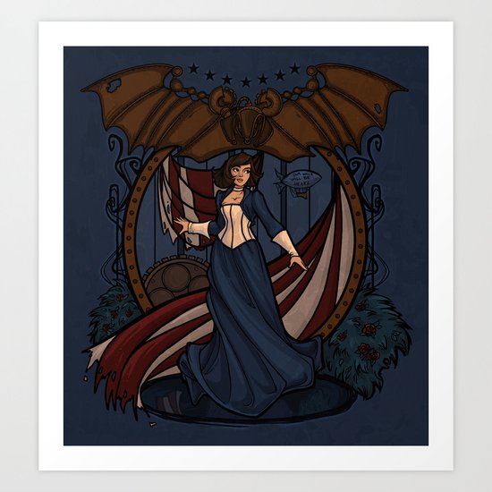 Elizabeth Nouveau Art Print