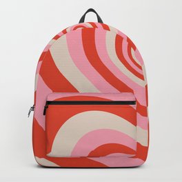 Lovecore Retro Heart Aesthetic  - Pink, Orange, Red - Valentine's Day  Backpack