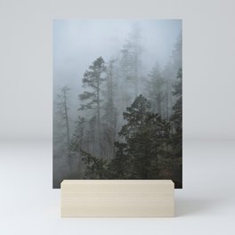 Foggy forest in Oregon  Mini Art Print