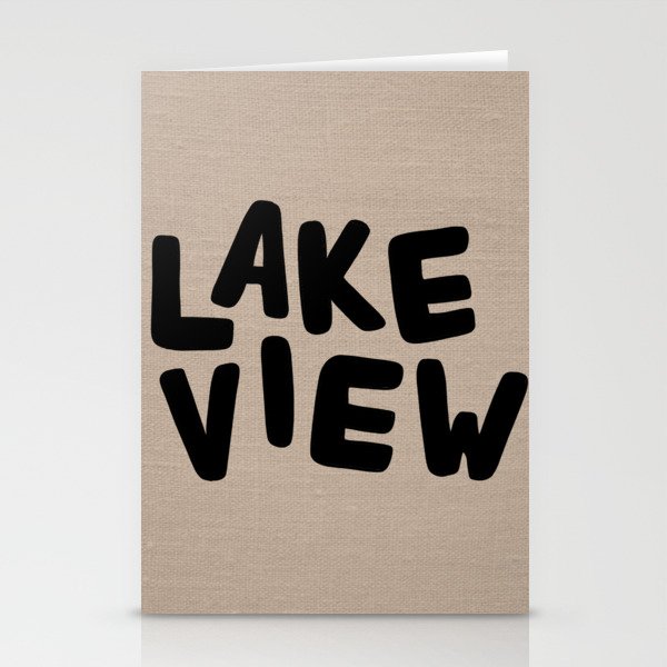 Lakeview Linen Brown Stationery Cards