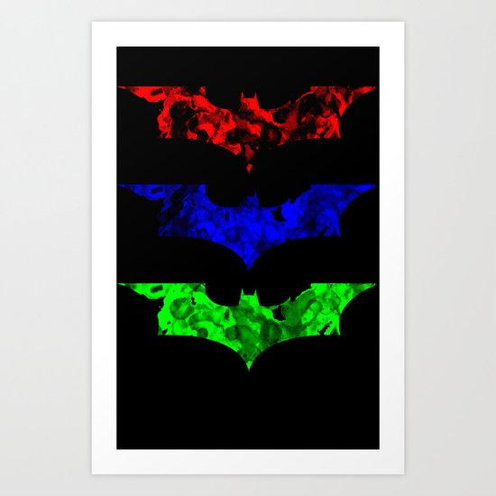 Primary Bat Art Print