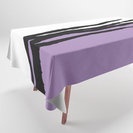 Abstract Line Art Black White Purple Violet Lavender Tablecloth