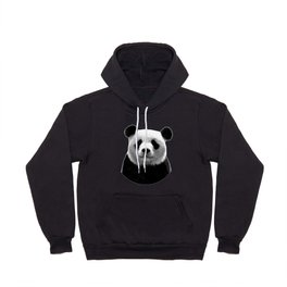 Black and white panda portrait Hoody