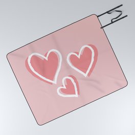 Heart Doodle 2 Picnic Blanket