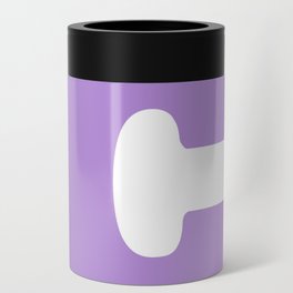 C (Lavender & White Letter) Can Cooler