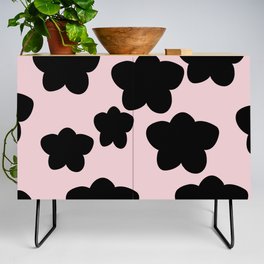 PINK AND BLACK FLOWERS Credenza