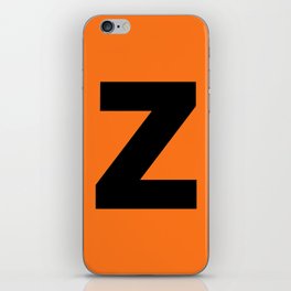 letter Z (Black & Orange) iPhone Skin