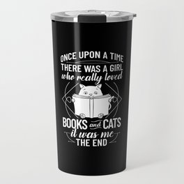Cat Read Book Reader Reading Librarian Travel Mug