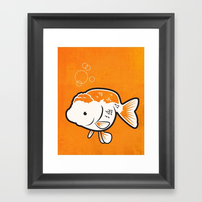 Ranchu Goldfish Framed Art Print