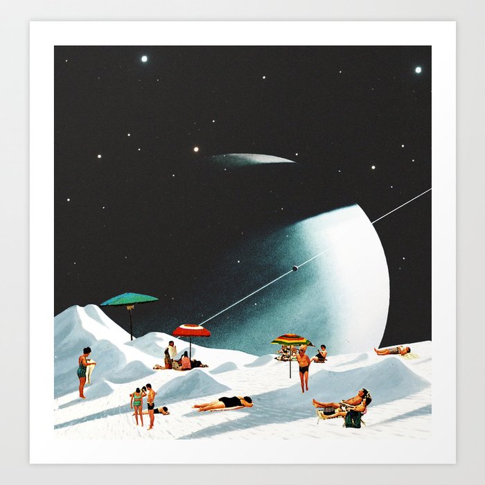 Saturn's beach Art Print
