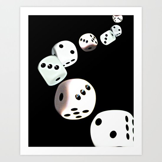 Tumbling Dice Chain Art Print