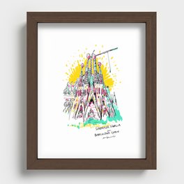 Sagrada Familia in Spain Recessed Framed Print