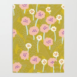 Summerday Meadow flowers Poster