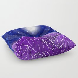 Violet mountain tops Floor Pillow