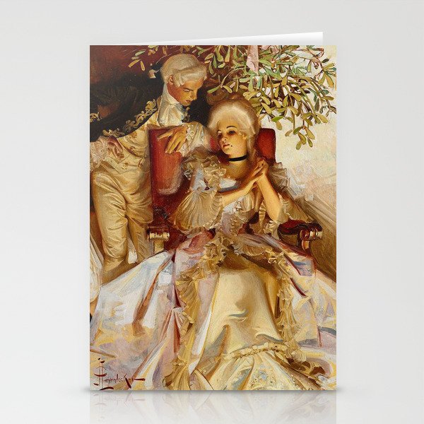 French Renaissance couple Stationery Cards