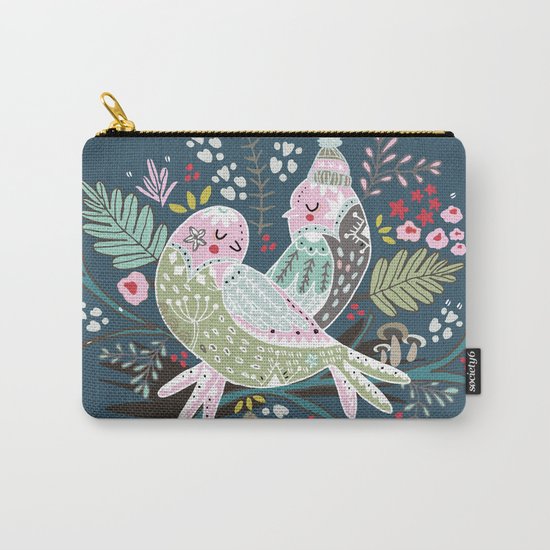 Holiday Birds Love Carry-All Pouch