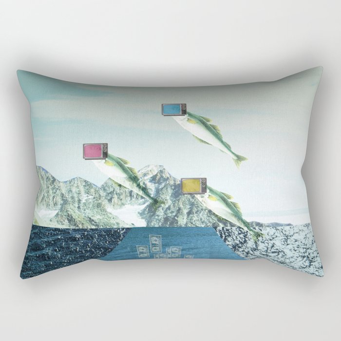 atmosphere 38 · Flying Fish Bowl Rectangular Pillow