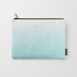 Turquoise & White Ombre Carry-All Pouch