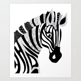 Zebra art  Art Print