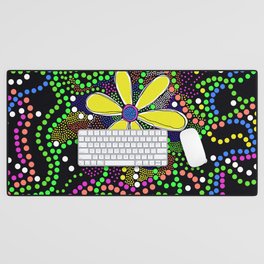 Funky Flower and Polka Dots Desk Mat