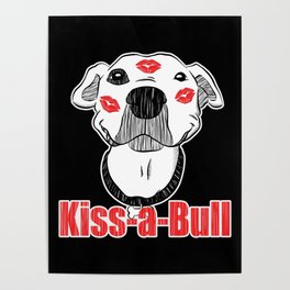 Pitbull Kiss-a-Bull (Kissable) Red Kisses Poster
