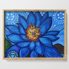 Voice: Throat Chakra Blue Lotus Meditation Serving Tray