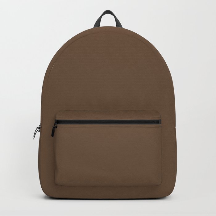Chocolate Milk Dark Brown Solid Color Pairs To Sherwin Williams Umber SW 6146 Backpack