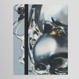 I guess you had to be there; headcase; metallic skulls crashing art portrait color photograph / photography iPad Folio Case