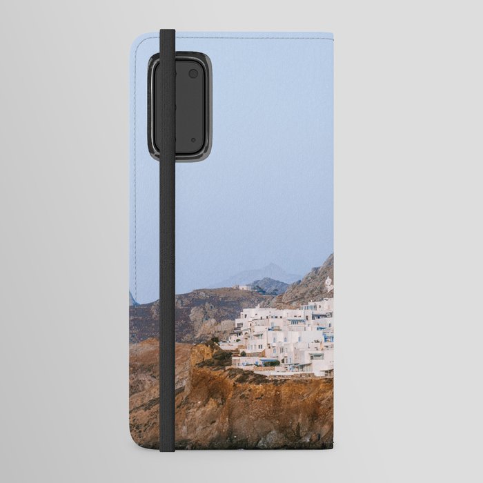 Seaside View over White Village of Greek Island Naxoss | Summer Travel Photography Fine Art Android Wallet Case