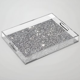 silver shine glitter Acrylic Tray