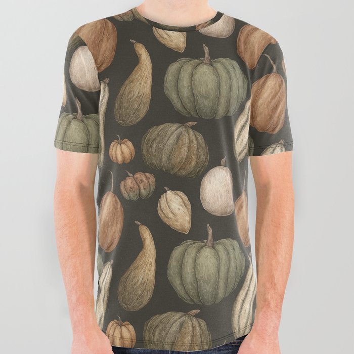 Pumpkins and Gourds All Over Graphic Tee