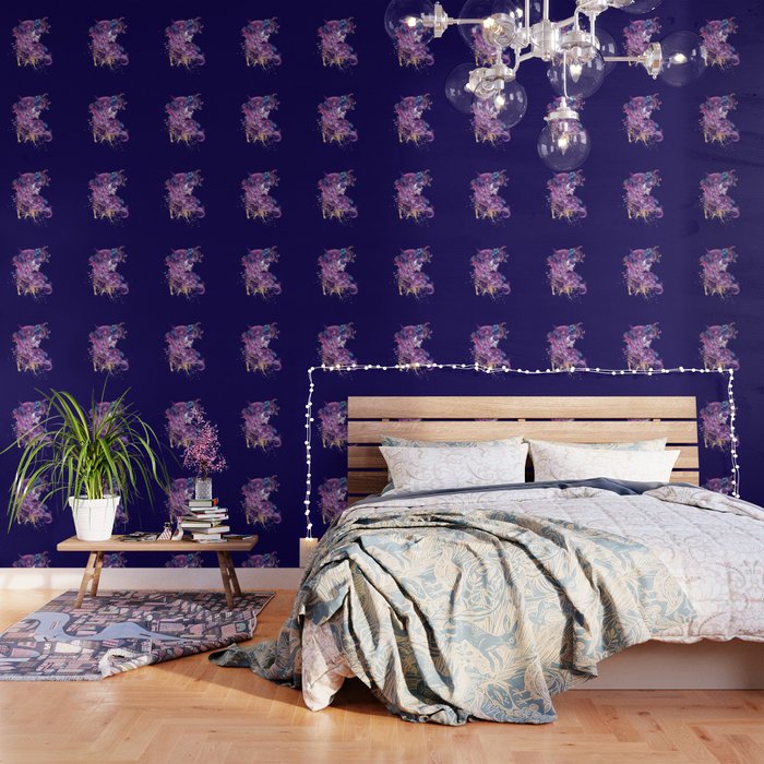Purple Sugar Skull Wallpaper By Annartshock Society6