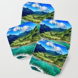 Coastal Oahu, Hawaii turquise ocean blue waters tropical color landscape photograph / photography Coaster