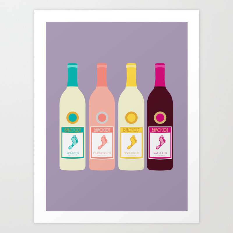Barefoot Wine Art Print By Anastasiaratti Society6