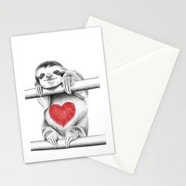 If Care Bears were sloths... Stationery Cards