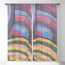 Rainbows All Over The World Sheer Curtain