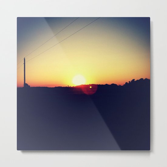 Summer Sets Metal Print