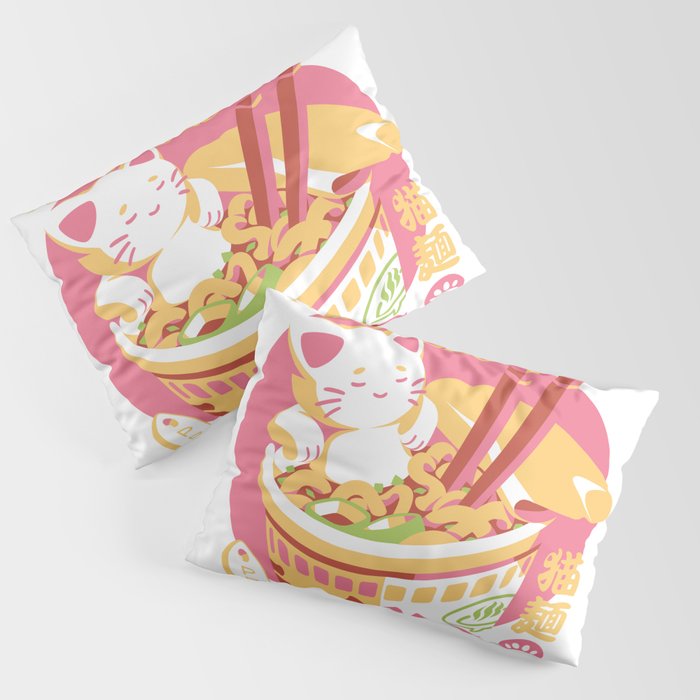 Cat Noodles Pillow Sham