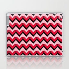 Coral Pink Chevron Geometric Abstract Pattern Laptop Skin