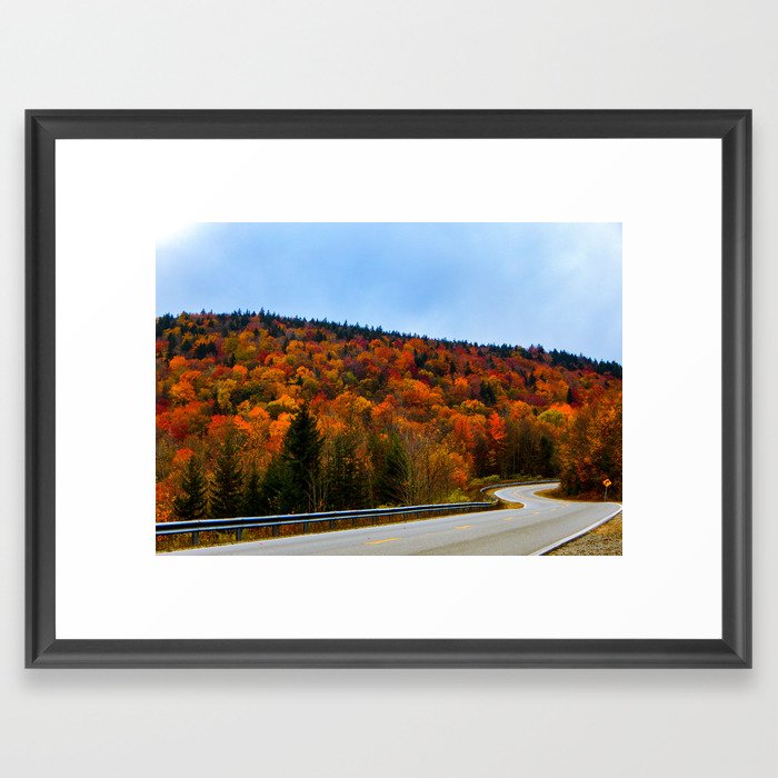 Autumn Scenic Highway Framed Art Print