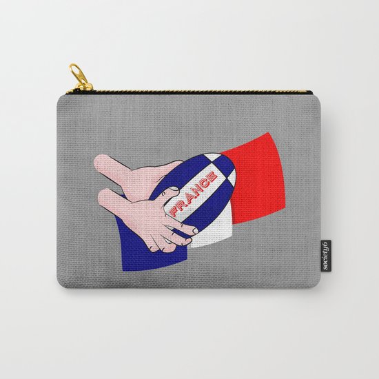France Rugby Ball Flag Carry-All Pouch